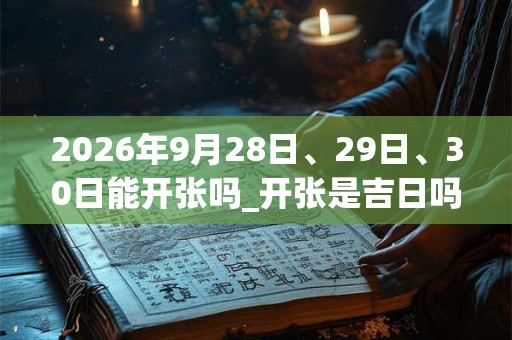 2026年9月28日、29日、30日能开张吗_开张是吉日吗