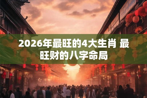 2026年最旺的4大生肖 最旺财的八字命局
