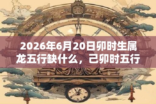 2026年6月20日卯时生属龙五行缺什么，己卯时五行缺什么