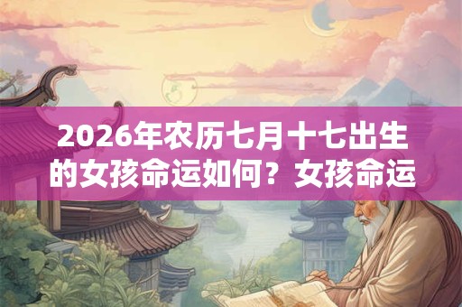 2026年农历七月十七出生的女孩命运如何？女孩命运分析