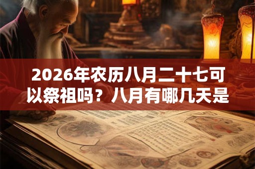 2026年农历八月二十七可以祭祖吗？八月有哪几天是可以祭祖的？