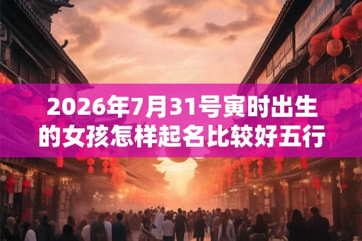 2026年7月31号寅时出生的女孩怎样起名比较好五行是什么? 2026年7月31号寅时出生的女孩怎样起名比较好五行是什么?