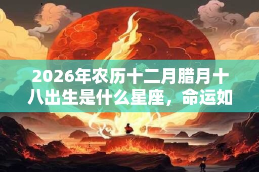 2026年农历十二月腊月十八出生是什么星座，命运如何？