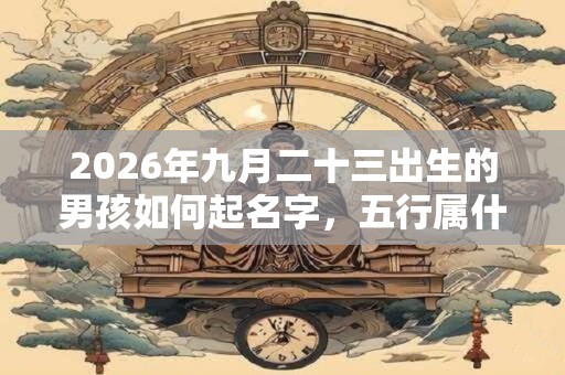 2026年九月二十三出生的男孩如何起名字,五行属什么 2026年九月二十三出生的男孩如何起名字,五行属什么