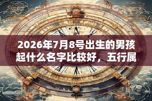 2026年7月8号出生的男孩起什么名字比较好，五行属什么
