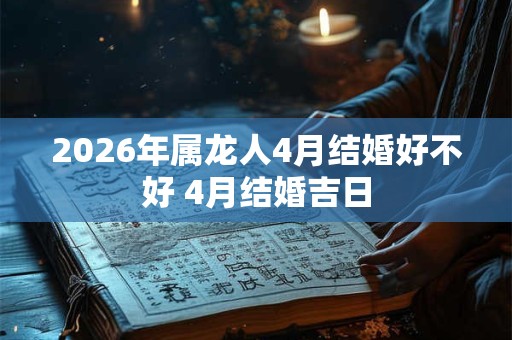 2026年属龙人4月结婚好不好 4月结婚吉日 2026年属龙人4月结婚好不好 4月结婚吉日