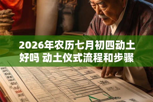 2026年农历七月初四动土好吗 动土仪式流程和步骤 2026年农历七月初四动土好吗 动土仪式流程和步骤