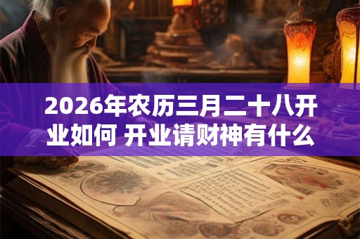 2026年农历三月二十八开业如何 开业请财神有什么讲究
