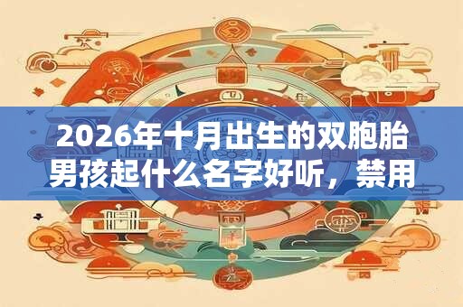 2026年十月出生的双胞胎男孩起什么名字好听，禁用什么字