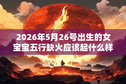 2026年5月26号出生的女宝宝五行缺火应该起什么样的名字