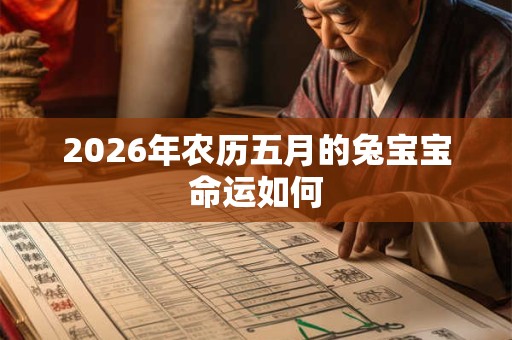 2026年农历五月的兔宝宝命运如何