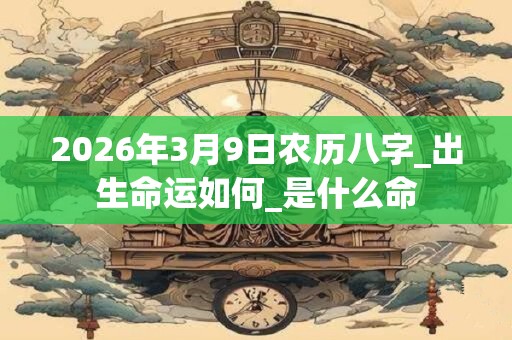 2026年3月9日农历八字_出生命运如何_是什么命