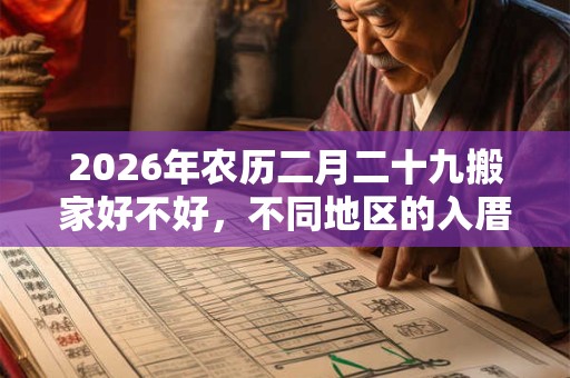 2026年农历二月二十九搬家好不好，不同地区的入厝习俗