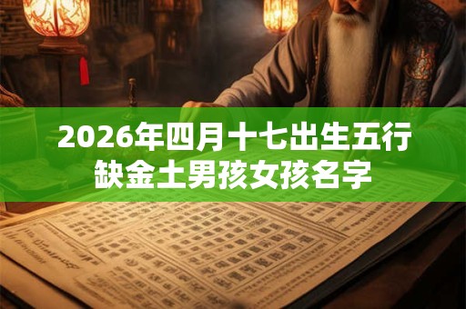 2026年四月十七出生五行缺金土男孩女孩名字