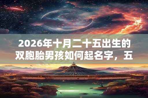 2026年十月二十五出生的双胞胎男孩如何起名字，五行属什么？