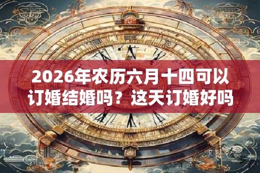 2026年农历六月十四可以订婚结婚吗？这天订婚好吗？