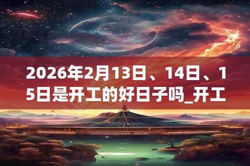 2026年2月13日、14日、15日是开工的好日子吗_开工可以吗