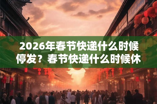 2026年春节快递什么时候停发？春节快递什么时候休息？
