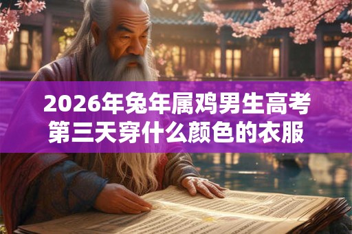 2026年兔年属鸡男生高考第三天穿什么颜色的衣服