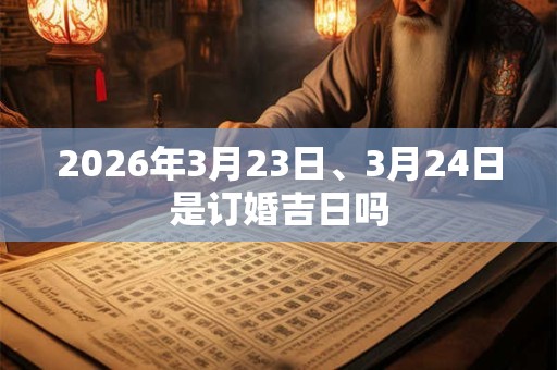 2026年3月23日、3月24日是订婚吉日吗