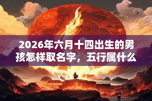 2026年六月十四出生的男孩怎样取名字,五行属什么 2026年六月十四出生的男孩怎样取名字,五行属什么