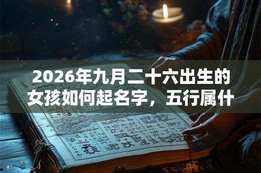 2026年九月二十六出生的女孩如何起名字，五行属什么