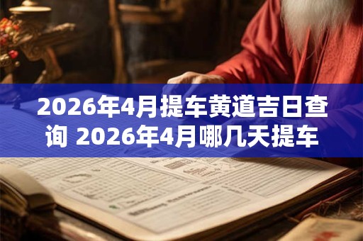 2026年4月提车黄道吉日查询 2026年4月哪几天提车最吉利