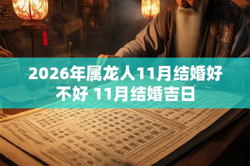 2026年属龙人11月结婚好不好 11月结婚吉日 2026年属龙人11月结婚好不好 11月结婚吉日