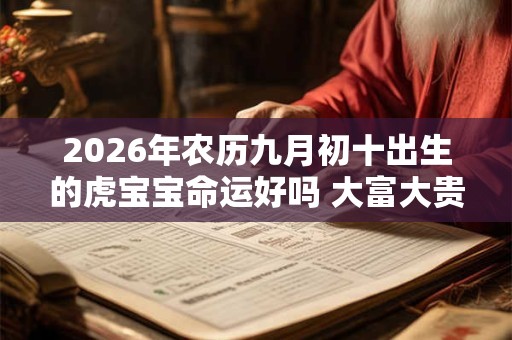 2026年农历九月初十出生的虎宝宝命运好吗 大富大贵吗