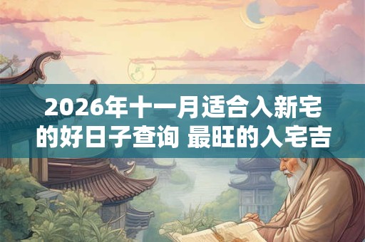 2026年十一月适合入新宅的好日子查询 最旺的入宅吉日