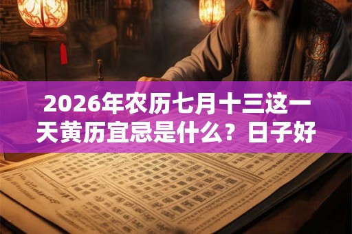 2026年农历七月十三这一天黄历宜忌是什么？日子好吗