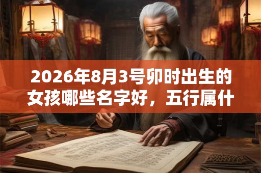 2026年8月3号卯时出生的女孩哪些名字好，五行属什么