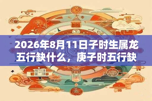 2026年8月11日子时生属龙五行缺什么，庚子时五行缺什么