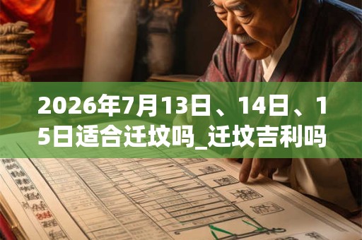 2026年7月13日、14日、15日适合迁坟吗_迁坟吉利吗