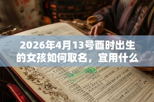 2026年4月13号酉时出生的女孩如何取名，宜用什么字？