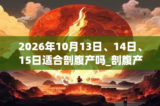 2026年10月13日、14日、15日适合剖腹产吗_剖腹产吉利吗