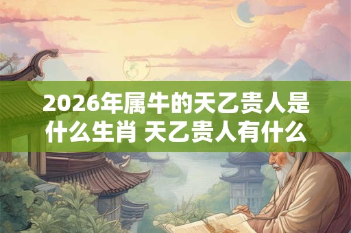 2026年属牛的天乙贵人是什么生肖 天乙贵人有什么用