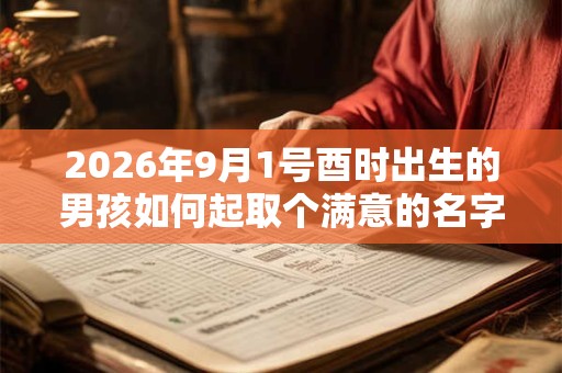 2026年9月1号酉时出生的男孩如何起取个满意的名字，五行属什么