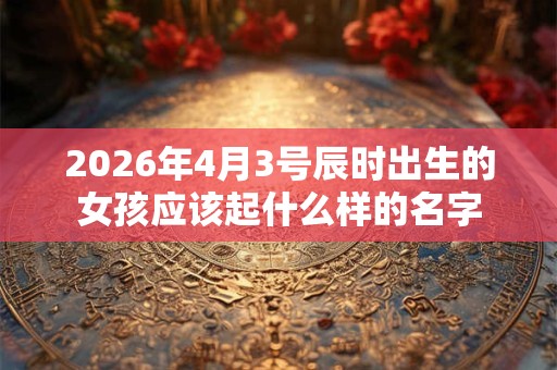 2026年4月3号辰时出生的女孩应该起什么样的名字 2026年4月3号辰时出生的女孩应该起什么样的名字