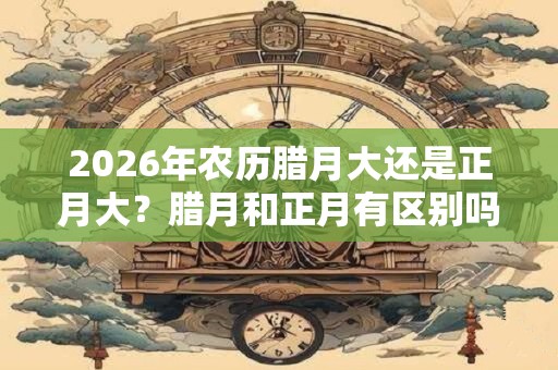 2026年农历腊月大还是正月大？腊月和正月有区别吗？
