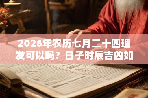 2026年农历七月二十四理发可以吗？日子时辰吉凶如何？