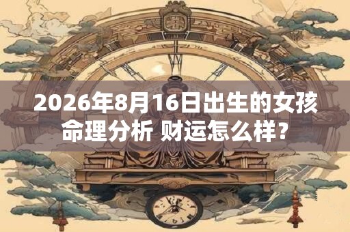 2026年8月16日出生的女孩命理分析 财运怎么样？