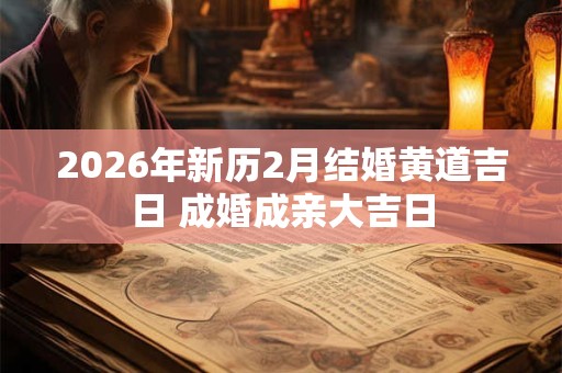 2026年新历2月结婚黄道吉日 成婚成亲大吉日