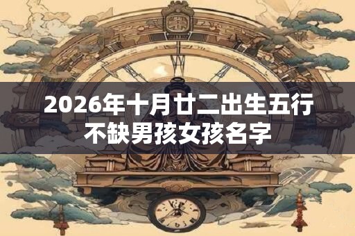 2026年十月廿二出生五行不缺男孩女孩名字