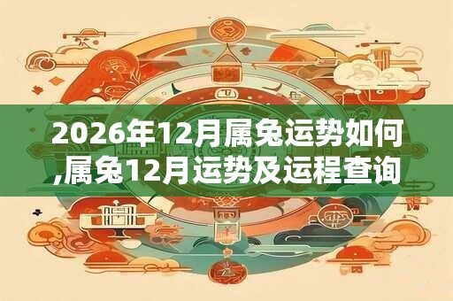 2026年12月属兔运势如何,属兔12月运势及运程查询 2026年12月属兔运势如何,属兔12月运势及运程查询