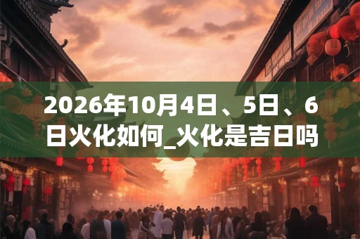2026年10月4日、5日、6日火化如何_火化是吉日吗 2026年10月4日、5日、6日火化如何_火化是吉日吗