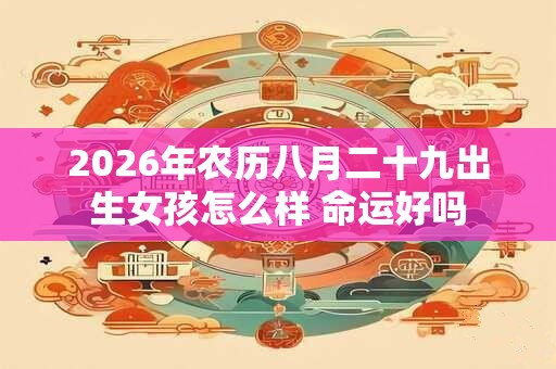 2026年农历八月二十九出生女孩怎么样 命运好吗