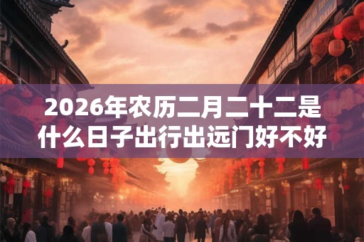 2026年农历二月二十二是什么日子出行出远门好不好？