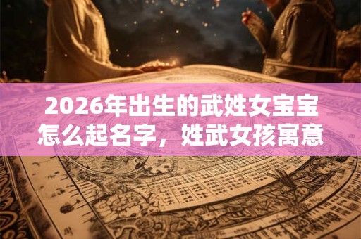 2026年出生的武姓女宝宝怎么起名字，姓武女孩寓意好的名字
