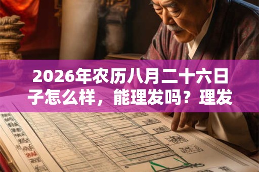 2026年农历八月二十六日子怎么样，能理发吗？理发注意事项？